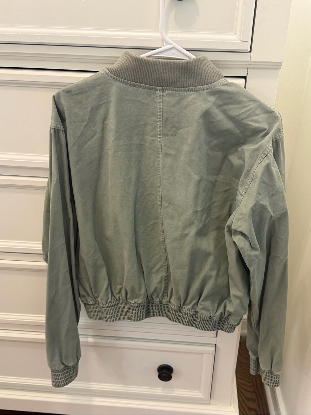 Pilcro Bomber Jacket in Sage Green - Picture 2 of 3